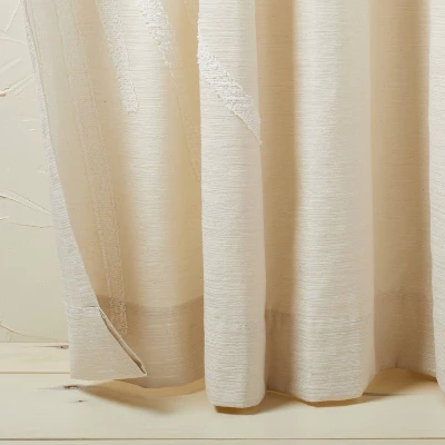 1pc Light Filtering Sunburst Window Curtain Panel Ivory - Opalhouse™ designed with Jungalow™ 1pc Light Filtering Sunburst Window Curtain Panel Ivory - Opalhouse™ Designed With Jungalow™ -Opalhouse GUEST 0b4450d3 c725 4178 8024 ecf5edacd495