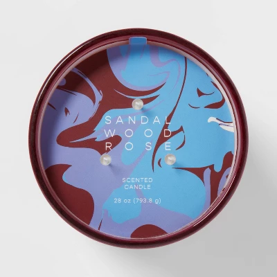 28oz Glass Sandalwood Rose Candle Burgundy - Opalhouse™ 28oz Glass Sandalwood Rose Candle Burgundy - Opalhouse™ -Opalhouse GUEST 44dfd8e3 508e 4243 a6bb 4bb1c2bed4a3