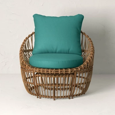 Topanga Club Chair with Ottoman - Blue/Brown - Opalhouse™ designed with Jungalow™ Topanga Club Chair With Ottoman - Blue/Brown - Opalhouse™ Designed With Jungalow™ -Opalhouse GUEST 57174ce6 b0ee 4e8d 9b5e 59abdb5c543f