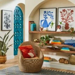 Opalhouse 26 (Set Of 3) 24" X 30" Reductive Floral Framed Wall Canvas - Opalhouseâ„¢ Designed With Jungalowâ„¢