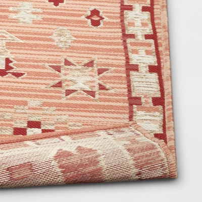 5'x7' Tapestry Rectangular Woven Outdoor Area Rug Red/Pink - Opalhouse™ 5'x7' Tapestry Rectangular Woven Outdoor Area Rug Red/Pink - Opalhouse™ -Opalhouse GUEST 77b641b6 dcd1 40f9 b161 7be739e1e714