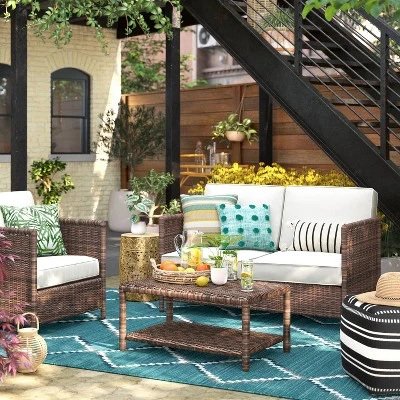 7' x 10' Soft Moroccan Woven Tapestry with Double Knot Fringe Outdoor Rug Teal - Opalhouse™ 7' X 10' Soft Moroccan Woven Tapestry With Double Knot Fringe Outdoor Rug Teal - Opalhouse™ -Opalhouse GUEST 7d380799 d346 43fd 870c d989241f86ee