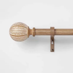 Carved Light Woodtone Ball Curtain Rod Natural - Opalhouse™ 4 Carved Light Woodtone Ball Curtain Rod Natural - Opalhouse™ -Opalhouse GUEST 7e070734 076e 44dc 94e6 de22767e0af4