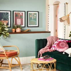 Opalhouse 24 (Set Of 3) 16" X 20" Floral Paper Collage Framed Wall Art White - Opalhouseâ„¢ Designed With Jungalowâ„¢