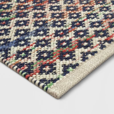 7'x10' Striped Diamond Woven Area Rug Blue - Opalhouse™ 7'x10' Striped Diamond Woven Area Rug Blue - Opalhouse™ -Opalhouse GUEST 82ec24db b106 403f 86b1 aa756dd82b20