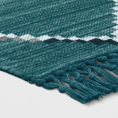 7' x 10' Soft Moroccan Woven Tapestry with Double Knot Fringe Outdoor Rug Teal - Opalhouse™ 7' X 10' Soft Moroccan Woven Tapestry With Double Knot Fringe Outdoor Rug Teal - Opalhouse™ -Opalhouse GUEST 997dcd8d cab4 4f9a ac65 0ee138b4016b 1