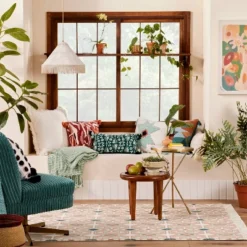 Opalhouse 10 Tapestry Ogee Medallion Rug Blush - Opalhouseâ„¢ Designed With Jungalowâ„¢